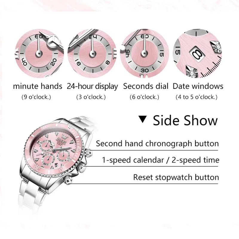 OLEVS Luxury Women's Watch - Olevs - Embellish Gold Jewelry & Diamond