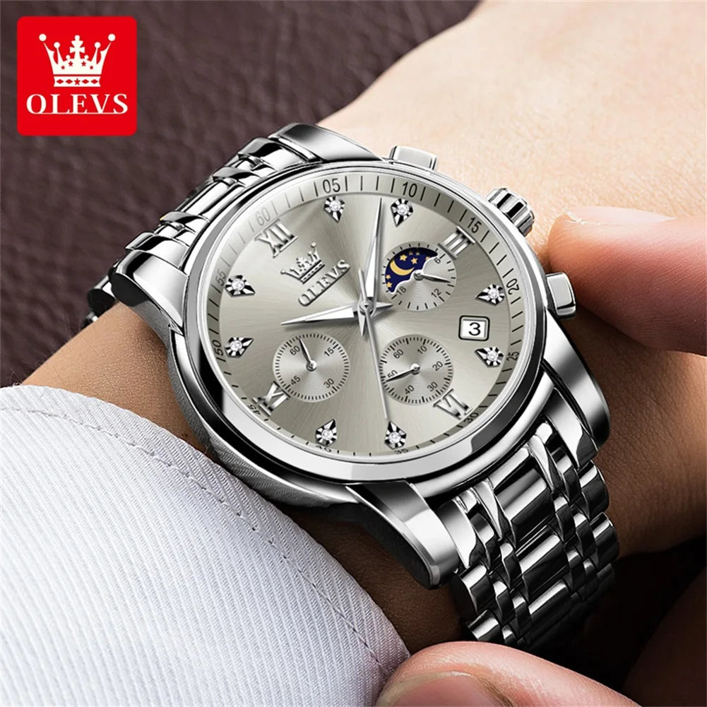 OLEVS 2858 Quartz Watch for Men - Olevs - Embellish Gold Jewelry & Diamond
