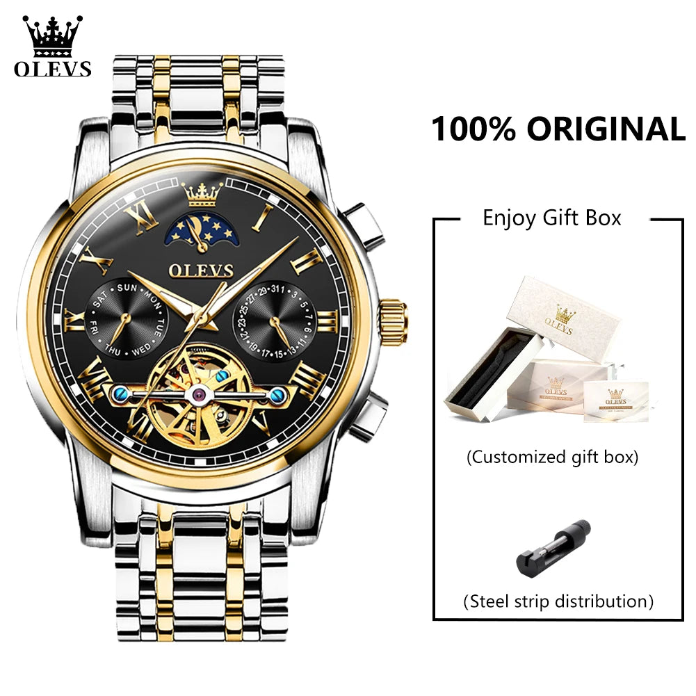 OLEVS 6617 Men's Classic Mechanical Watch - Olevs - Embellish Gold Jewelry & Diamond