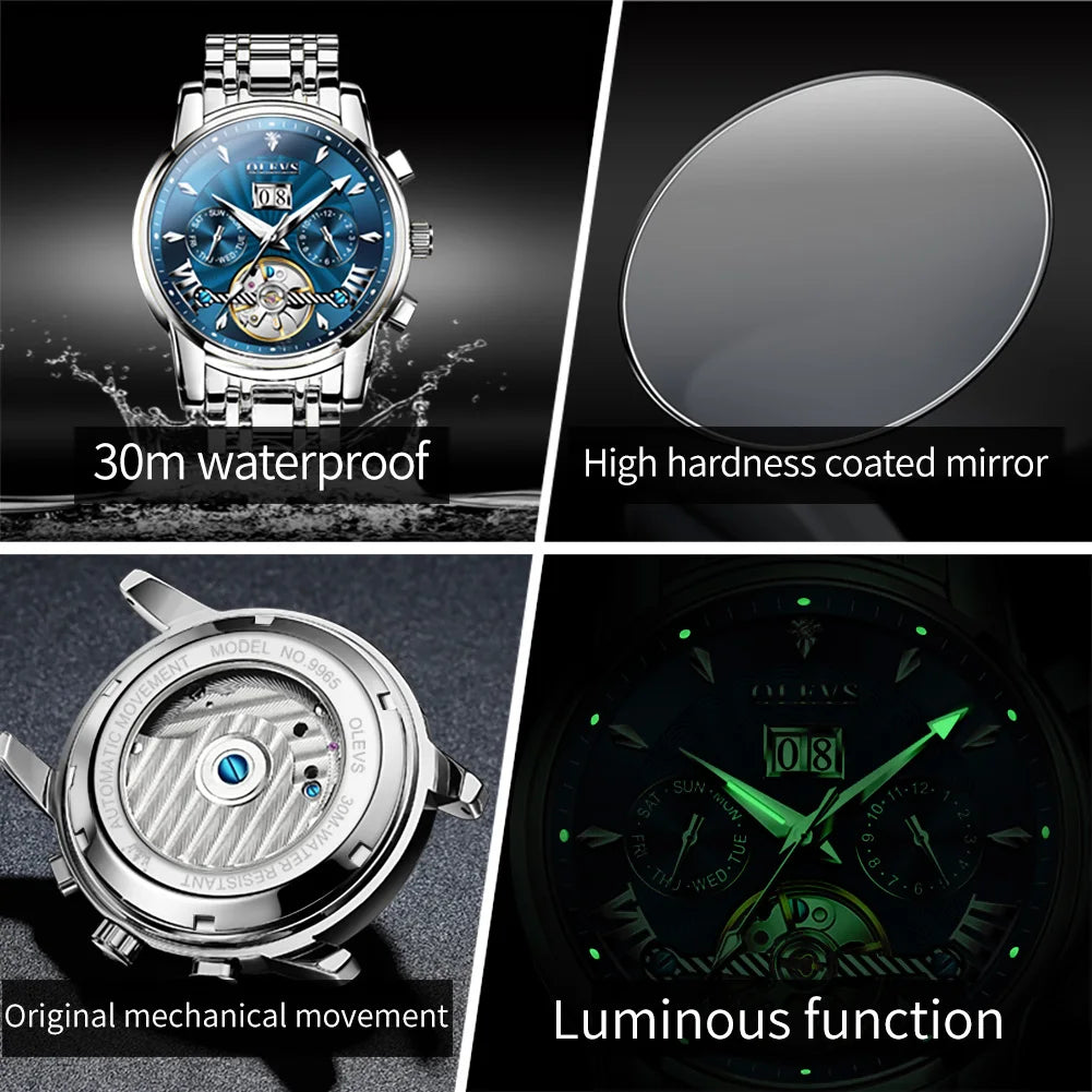 OLEVS Men Watches - Festive Collection - Embellish Gold Jewelry & Diamond