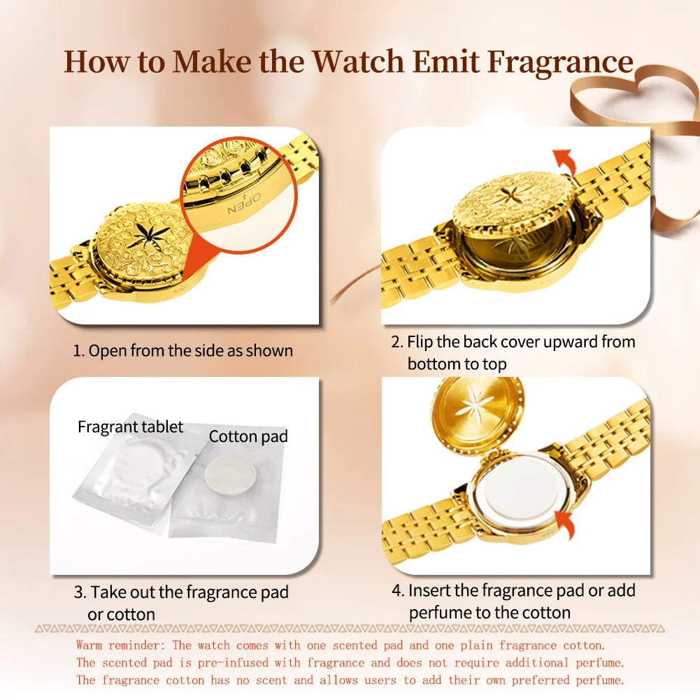 OLEVS 9931X Womens Perfume Watch - Olevs - Embellish Gold Jewelry & Diamond