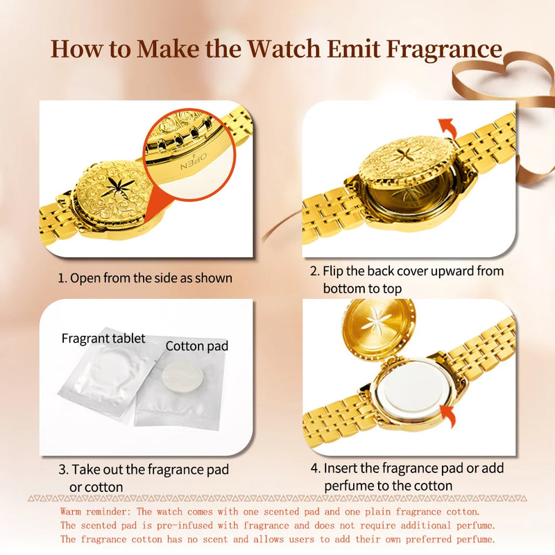 OLEVS 9931X Womens Perfume Watch - Olevs - Embellish Gold Jewelry & Diamond