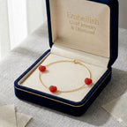 18K Real Gold Swarovski Heart Bracelet