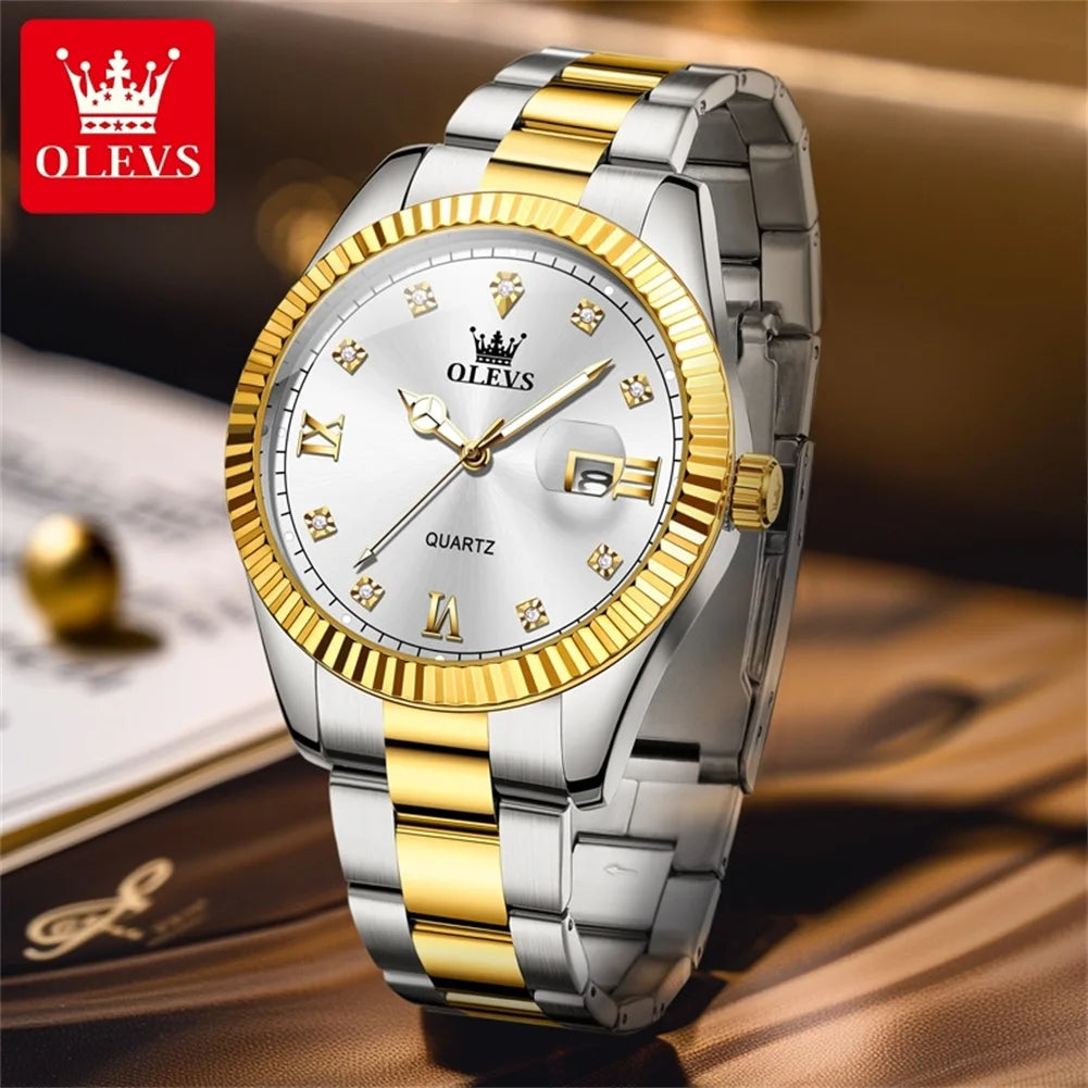 OLEVS Brand Men's Watch - Olevs - Embellish Gold Jewelry & Diamond