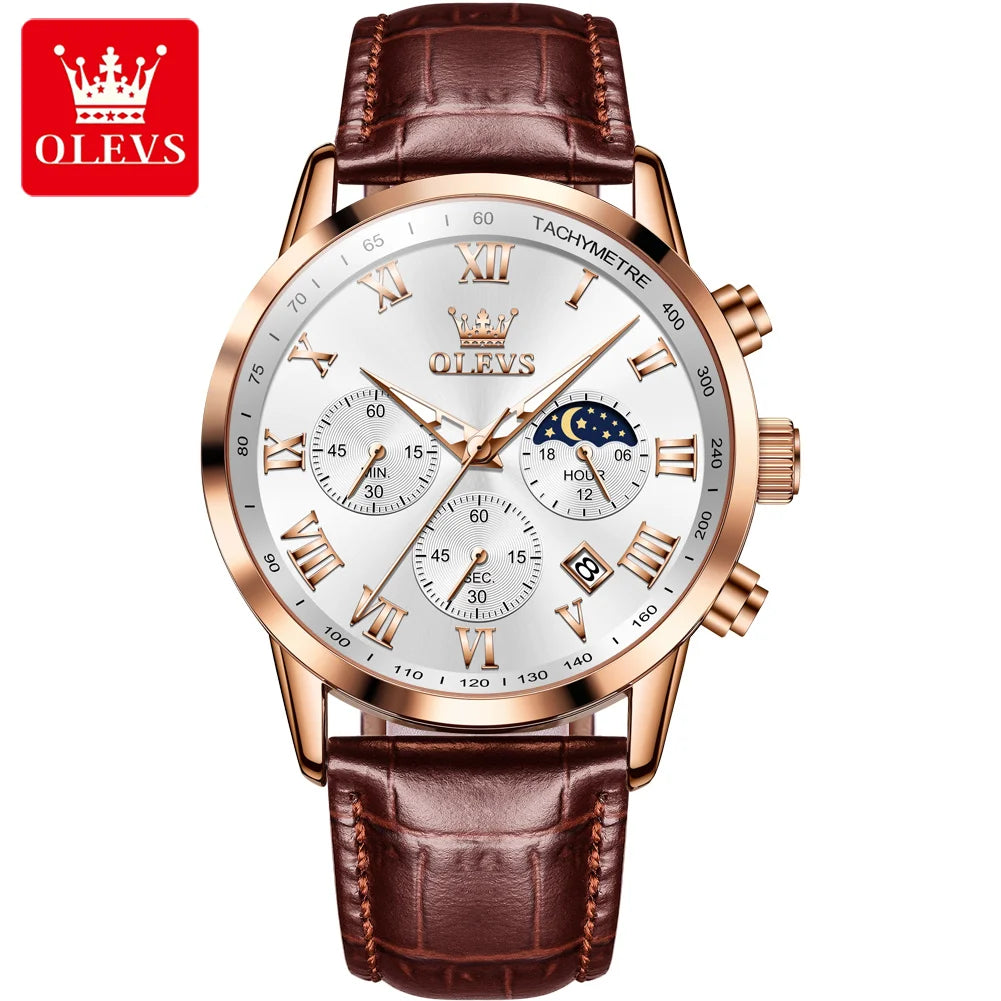 OLEVS Luxury Quartz Watch for Men - Olevs - Embellish Gold Jewelry & Diamond