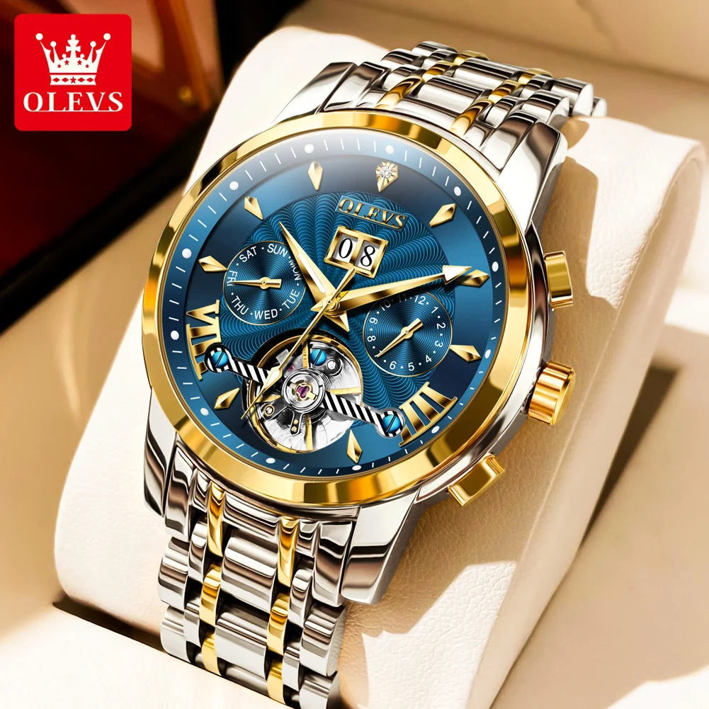 OLEVS Men Watches - Festive Collection - Embellish Gold Jewelry & Diamond