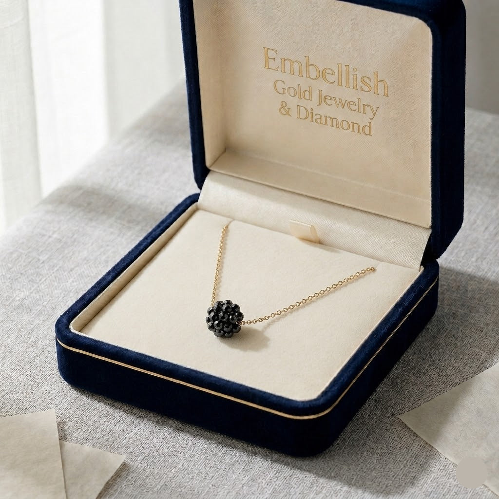 18k Gold Dia Cut Swarovski Necklace - 18k Gold Necklace - Embellish Gold Jewelry & Diamond