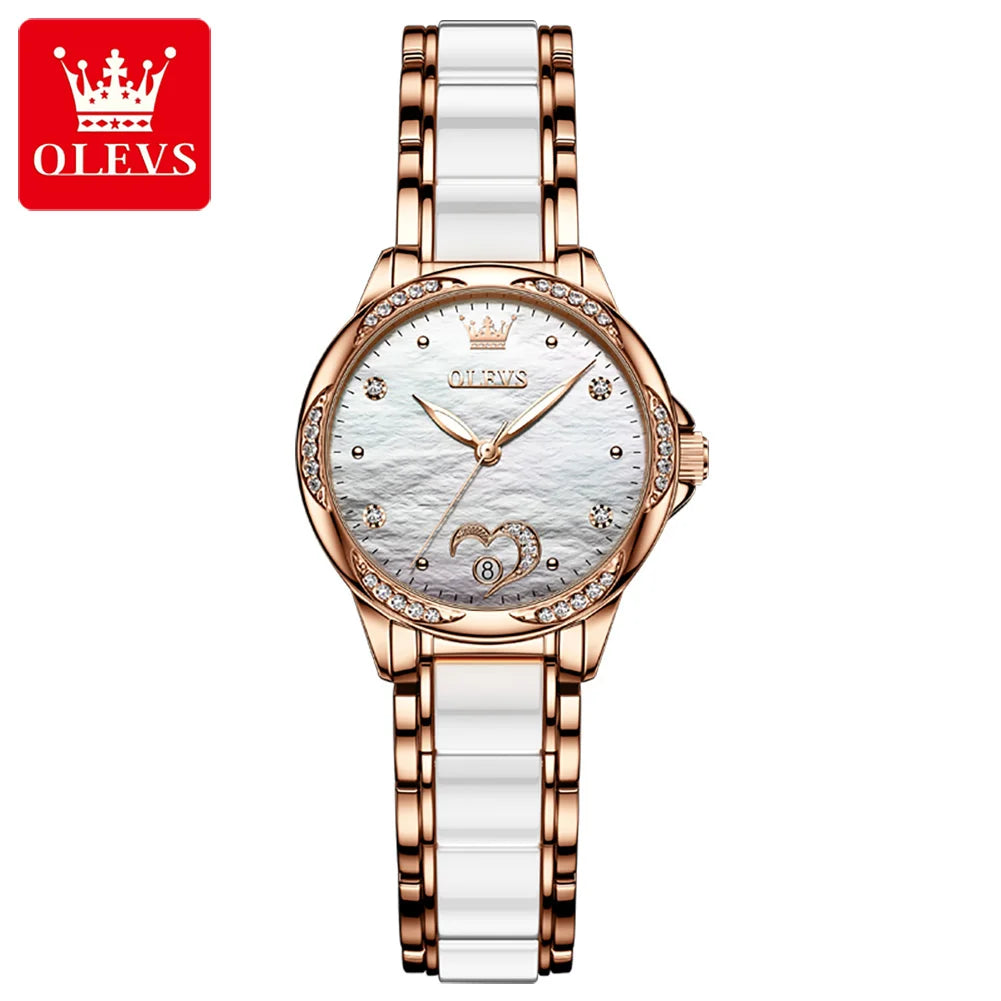 OLEVS Elegant Fashion Women's Watches - Festive Collection - Embellish Gold Jewelry & Diamond