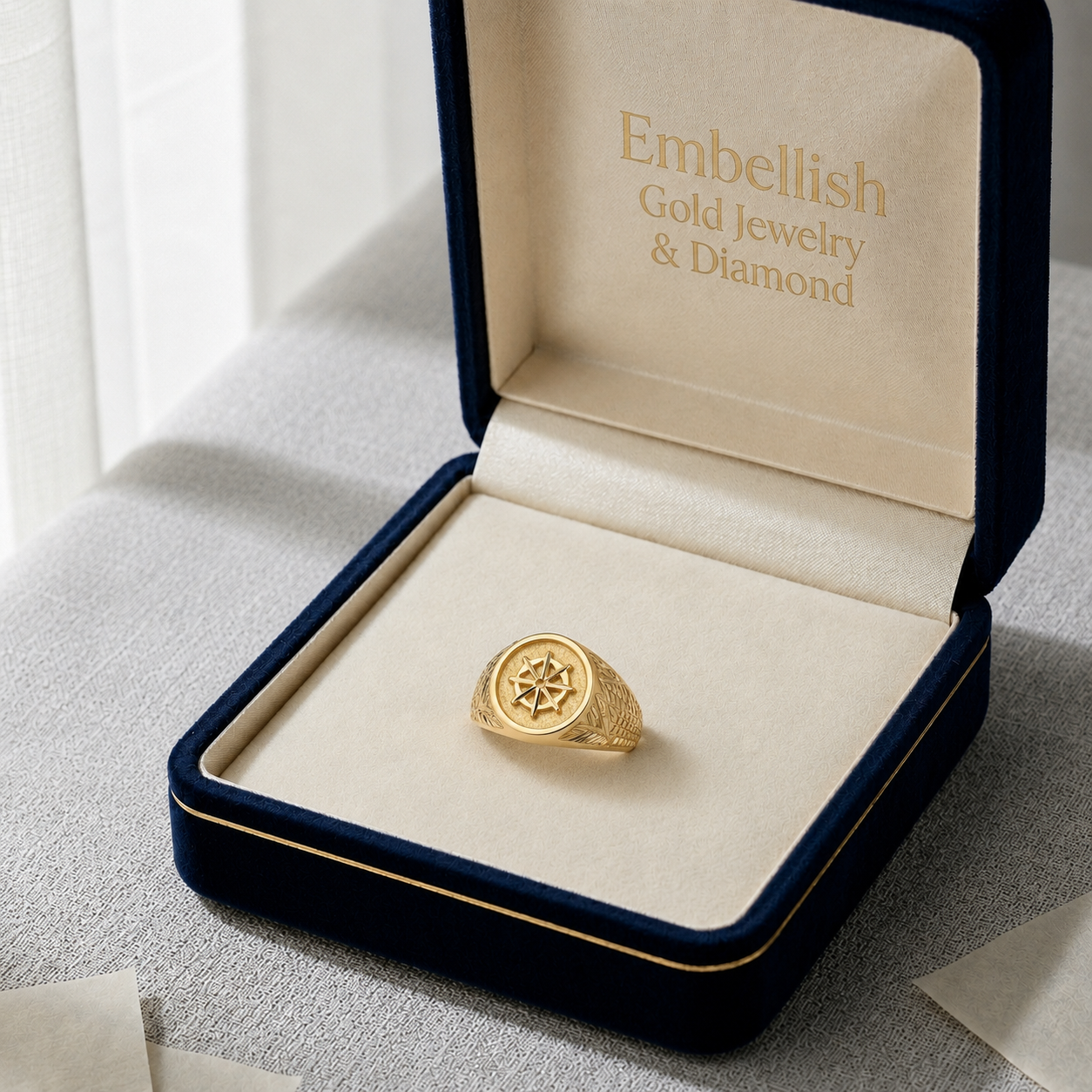 18k Gold Wheel Inspired Power Ring - Best Seller - Embellish Gold Jewelry & Diamond