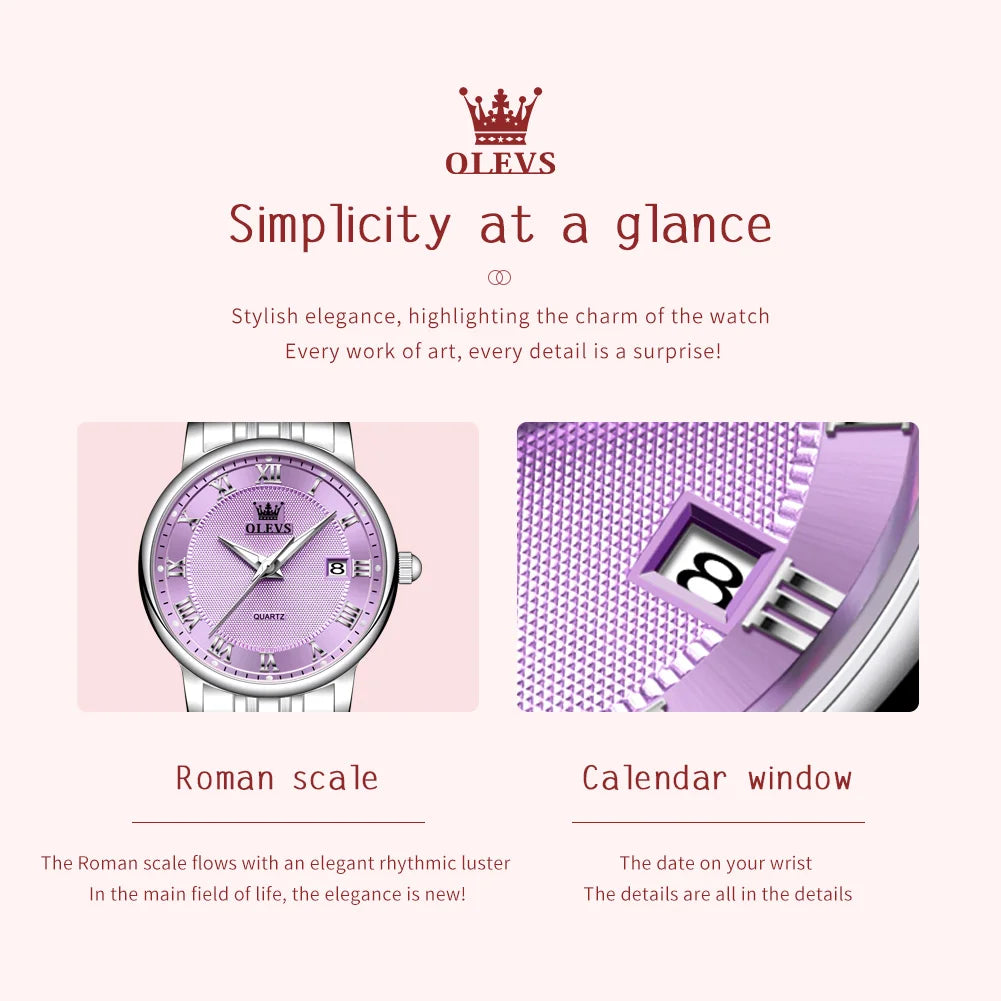 OLEVS 5611 Original Quartz Watch for Ladies