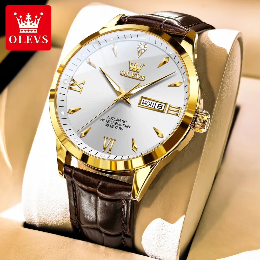 OLEVS Men Watches - Festive Collection - Embellish Gold Jewelry & Diamond