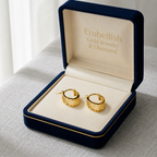 18k Gold U Maze Loop Earrings