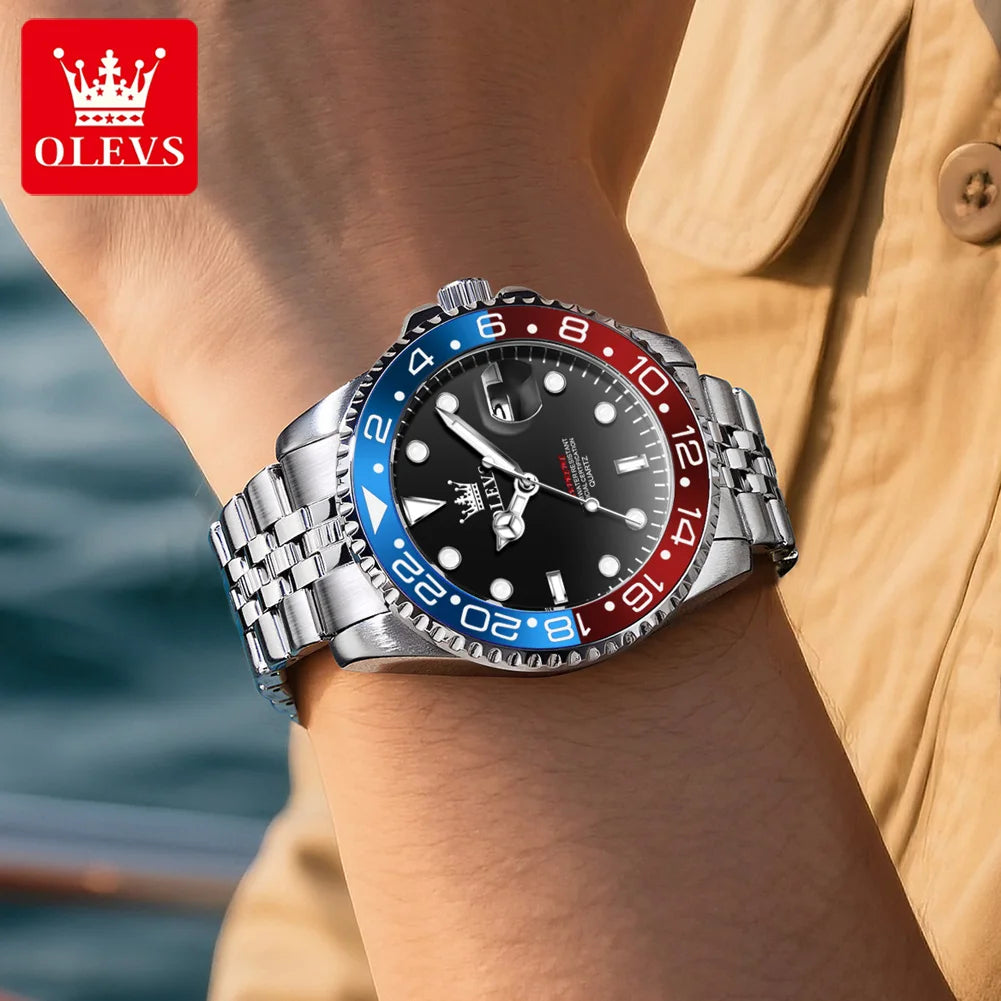 OLEVS 5657 Original Brand Men's Watch - Olevs - Embellish Gold Jewelry & Diamond