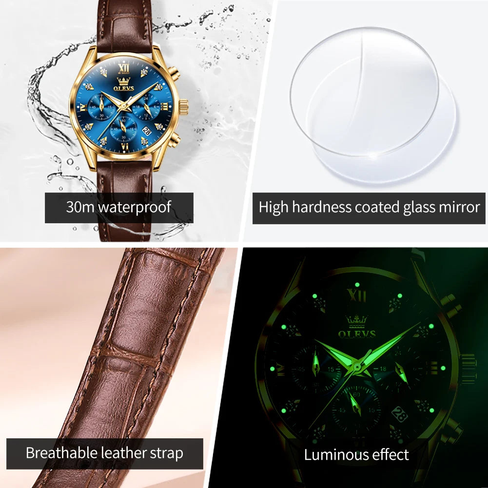 OLEVS 5523 Original Brand Women's Watches - Olevs - Embellish Gold Jewelry & Diamond