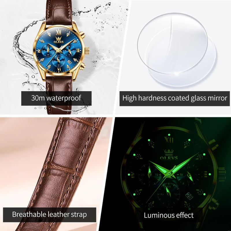 OLEVS 5523 Original Brand Women's Watches - Olevs - Embellish Gold Jewelry & Diamond
