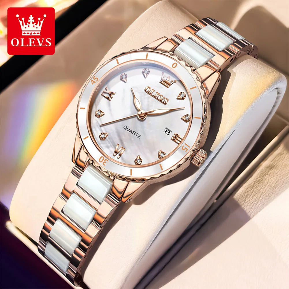 OLEVS 9985 Elegant Women Watch - Olevs - Embellish Gold Jewelry & Diamond