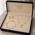 18k Gold Love Clover Jewelry Set