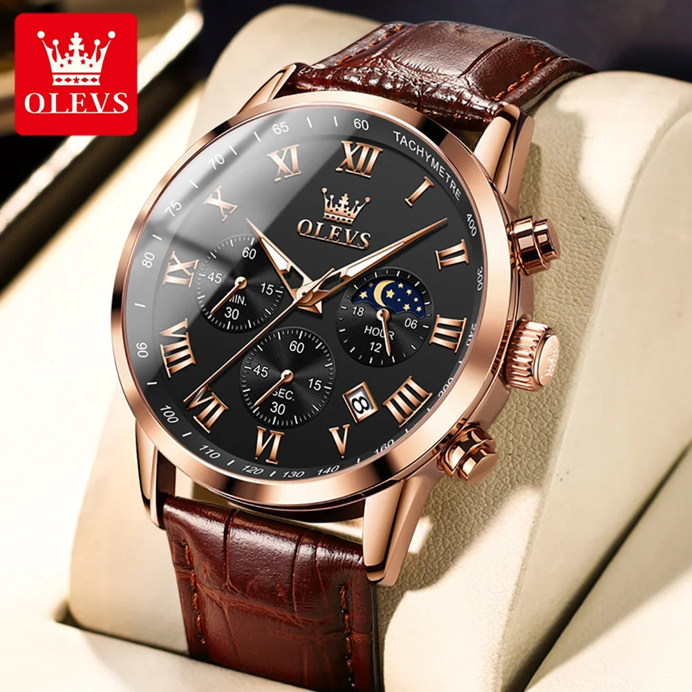 OLEVS Luxury Quartz Watch for Men - Olevs - Embellish Gold Jewelry & Diamond