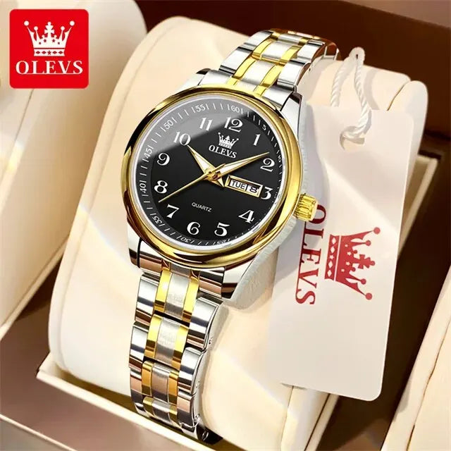 OLEVS 5567 Luxury Quartz Watch for Women - Olevs - Embellish Gold Jewelry & Diamond