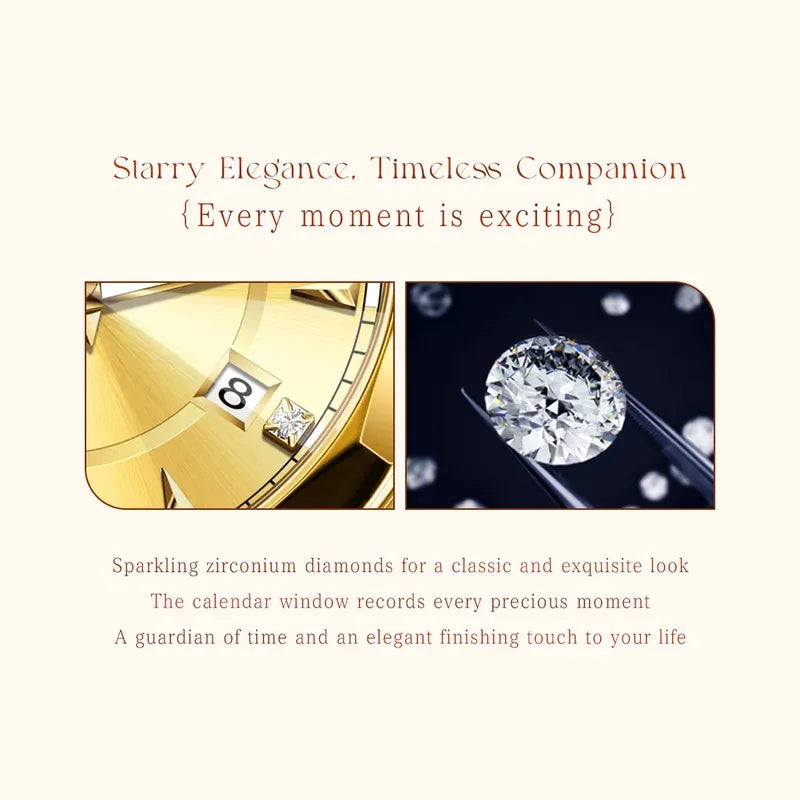 OLEVS 9977 Women's Quartz Watch - Olevs - Embellish Gold Jewelry & Diamond
