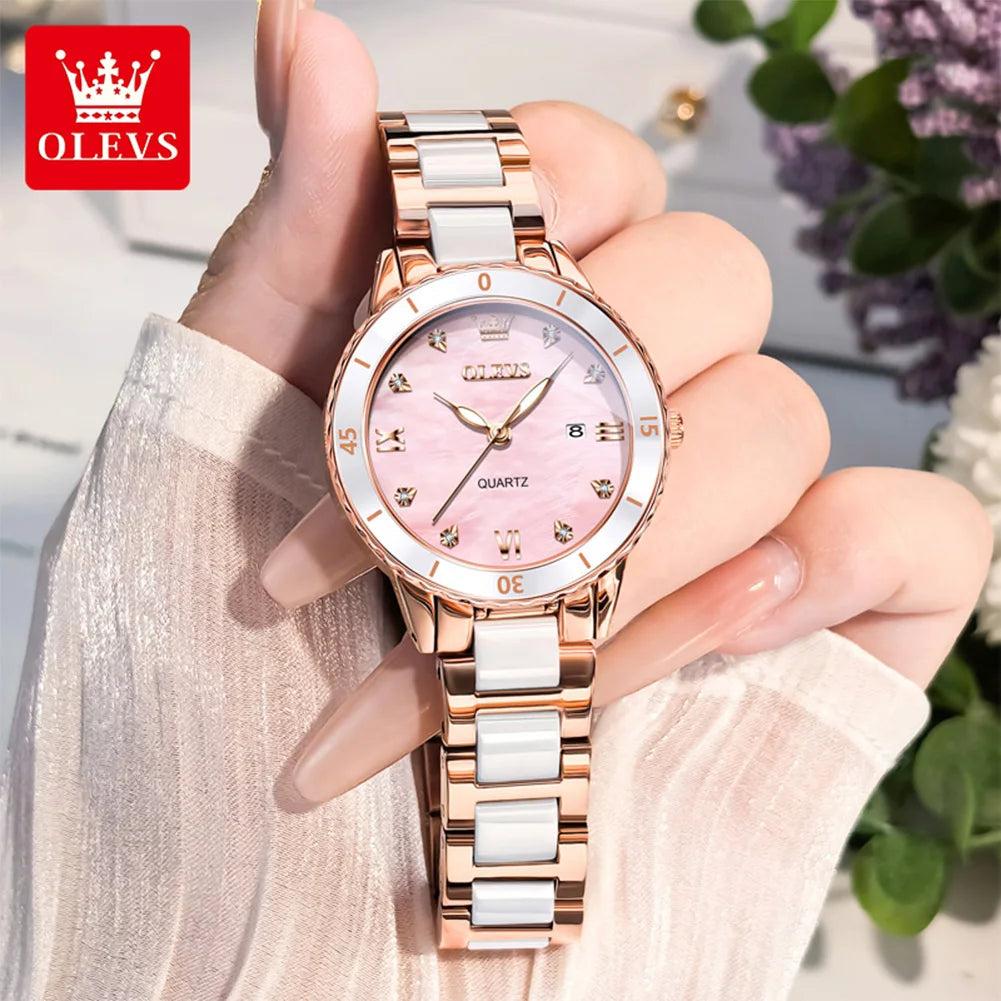 OLEVS 9985 Elegant Women Watch - Olevs - Embellish Gold Jewelry & Diamond