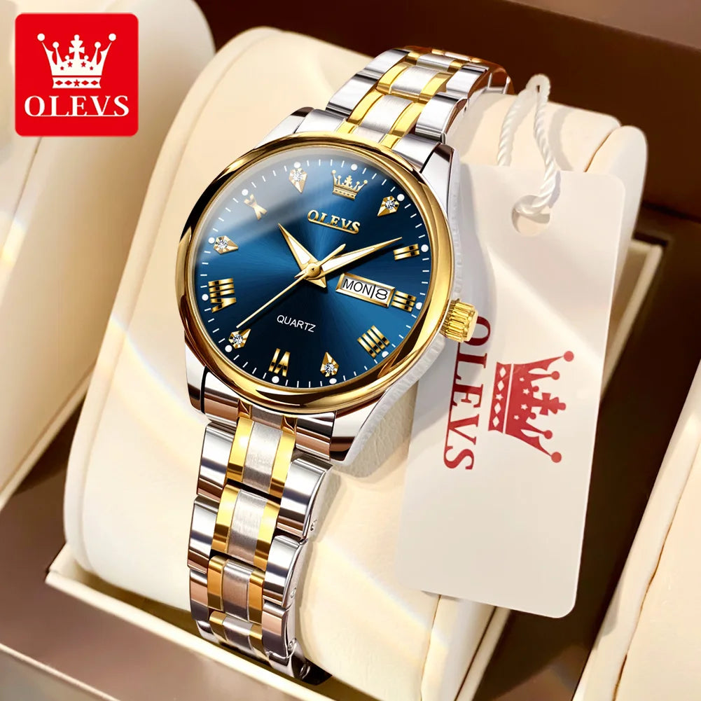 OLEVS 5563 New Fashion Women Quartz Watch - Olevs - Embellish Gold Jewelry & Diamond