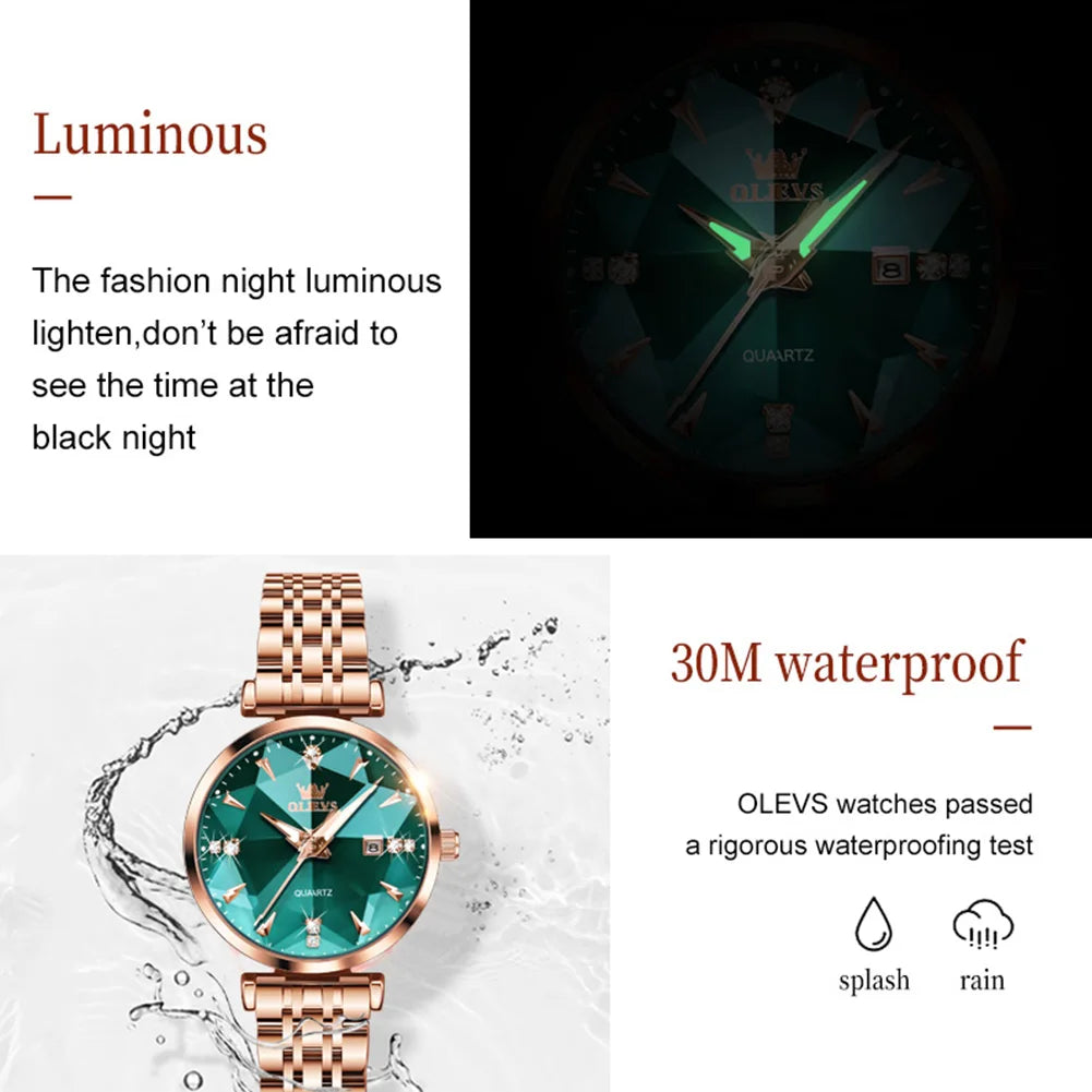 OLEVS brand watch fashion hot selling waterproof women's watch 5536 - Olevs - Embellish Gold Jewelry & Diamond