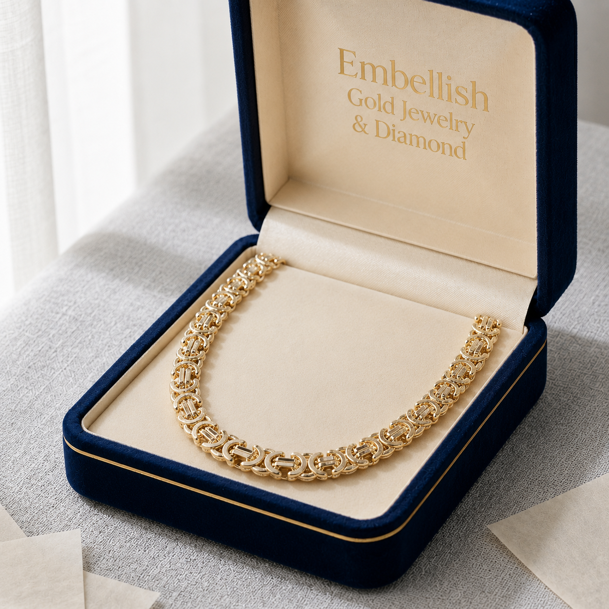 18k Gold Versace Chain 3 - 18k Gold Chain - Embellish Gold Jewelry & Diamond