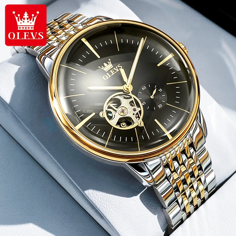 OLEVS Casual Fashion Men's Watches - Festive Collection - Embellish Gold Jewelry & Diamond