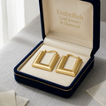 18k Gold Plain Flat Loop Earrings