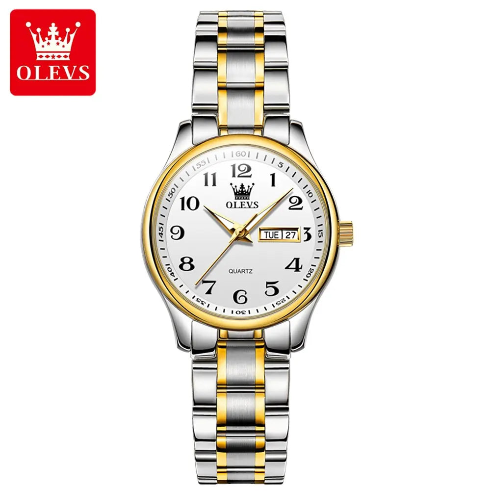 OLEVS Luxury Quartz Watch for Women - Olevs - Embellish Gold Jewelry & Diamond