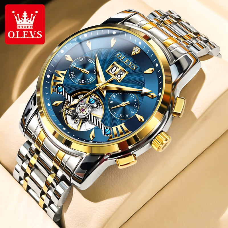 OLEVS Men Watches - مجموعة احتفالية - Embellish Gold Jewelry & Diamond