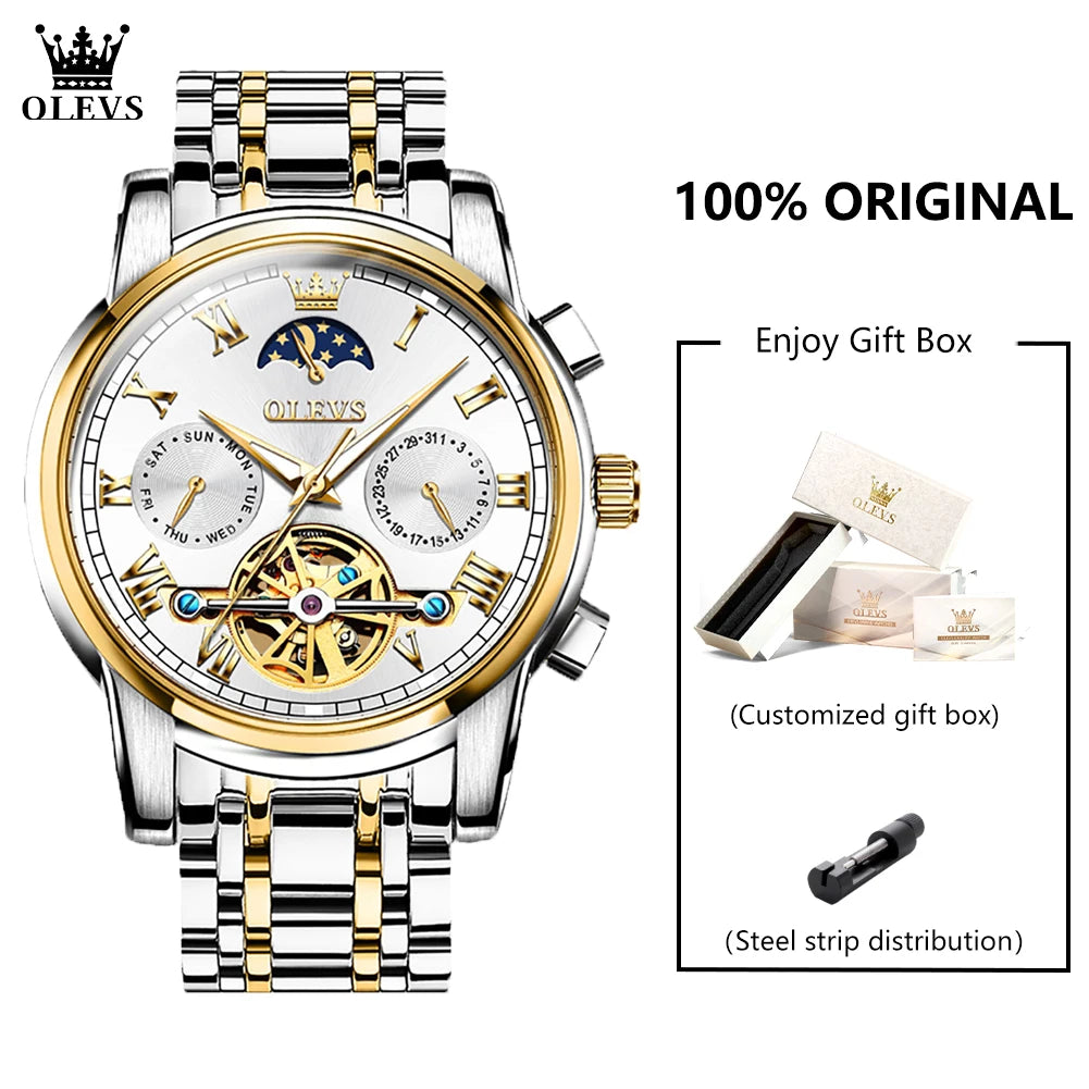 OLEVS 6617 Men's Classic Mechanical Watch - Olevs - Embellish Gold Jewelry & Diamond