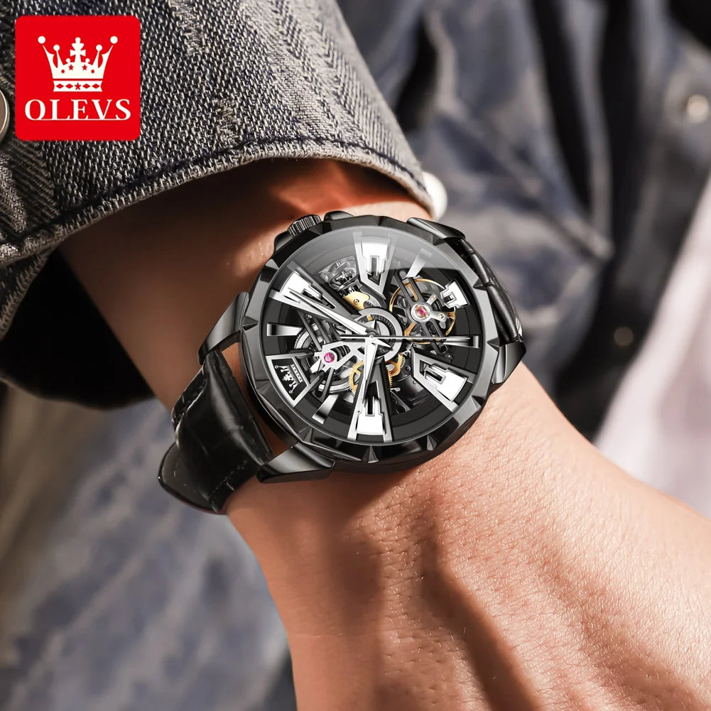 OLEVS 7051 Men's Watch - Festive Collection - Embellish Gold Jewelry & Diamond