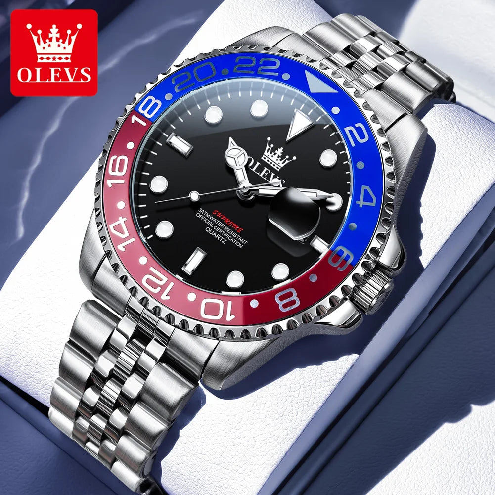 OLEVS 5657 Original Brand Men's Watch - Olevs - Embellish Gold Jewelry & Diamond