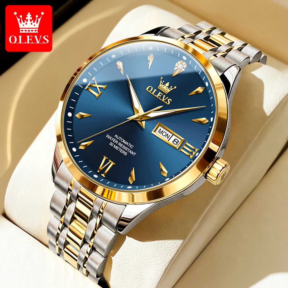 OLEVS 9956 Men's Watches - Festive Collection - Embellish Gold Jewelry & Diamond