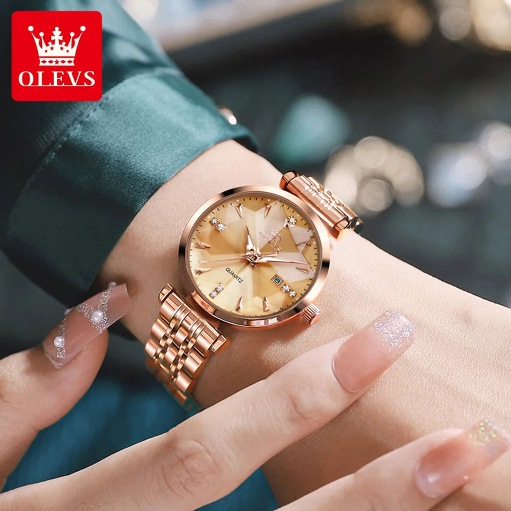 OLEVS brand watch fashion hot selling waterproof women's watch 5536 - Olevs - Embellish Gold Jewelry & Diamond