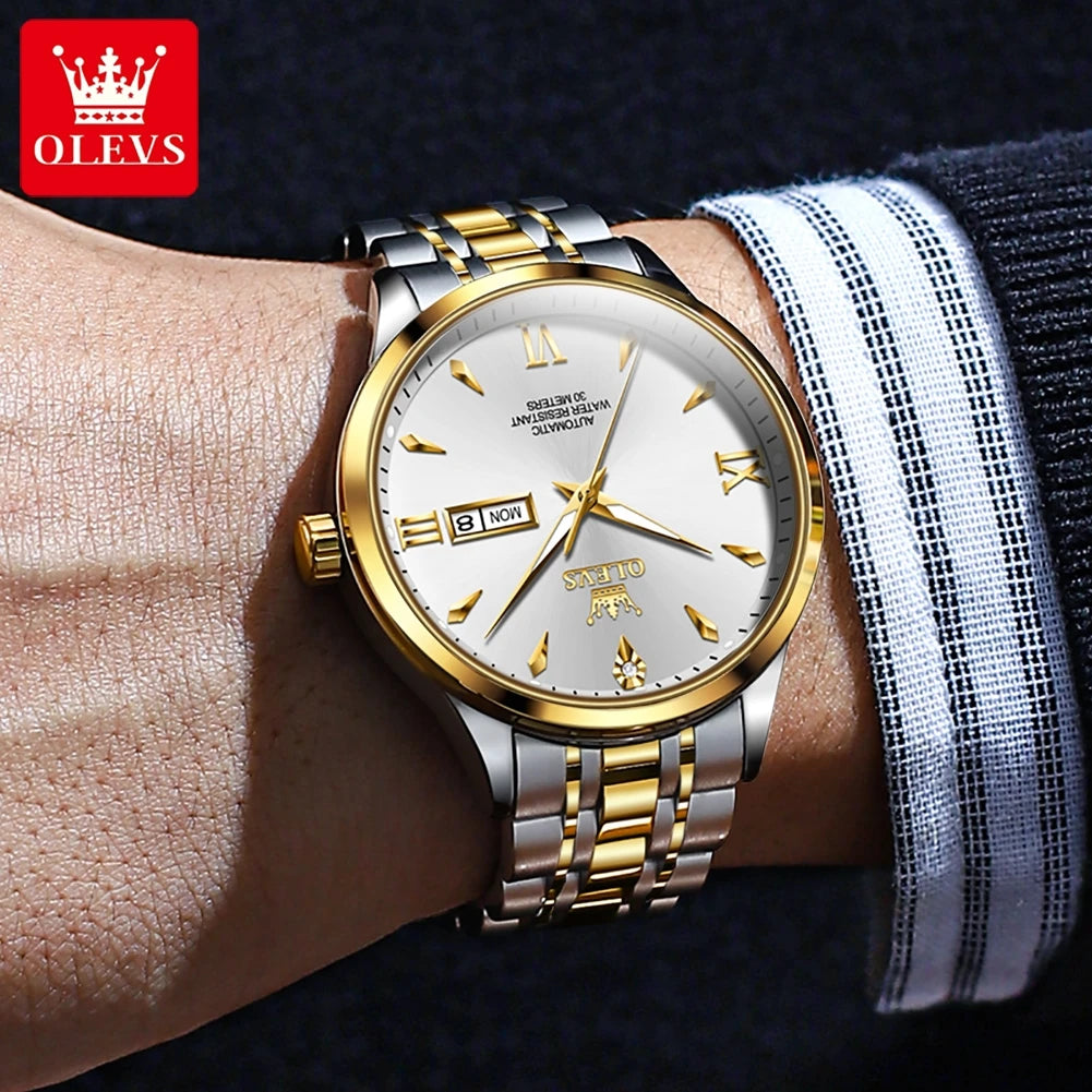 OLEVS Men Watches - Festive Collection - Embellish Gold Jewelry & Diamond