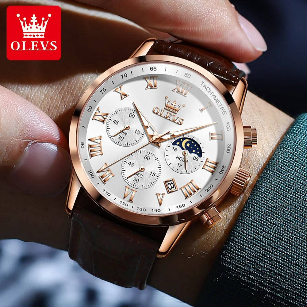 OLEVS Luxury Quartz Watch for Men - Olevs - Embellish Gold Jewelry & Diamond