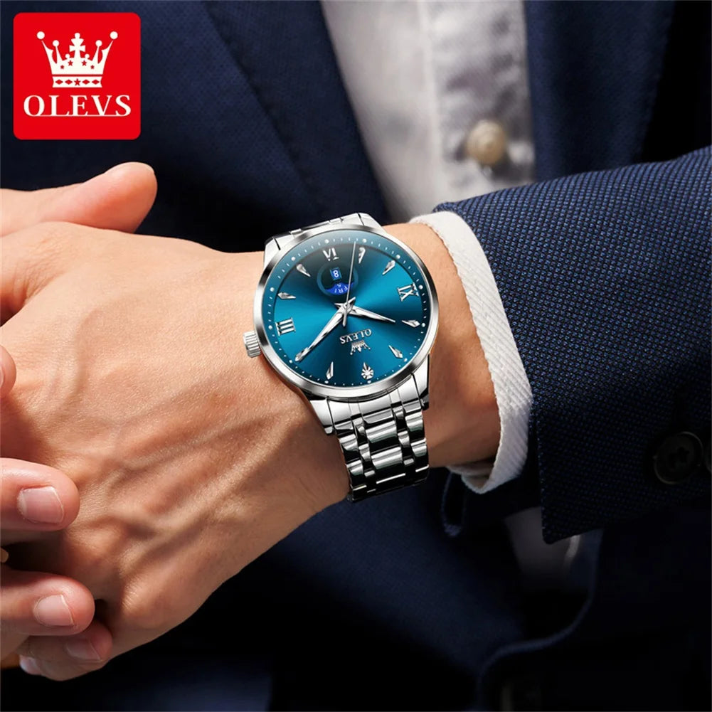 OLEVS Moon Phase men's watches - Olevs - Embellish Gold Jewelry & Diamond
