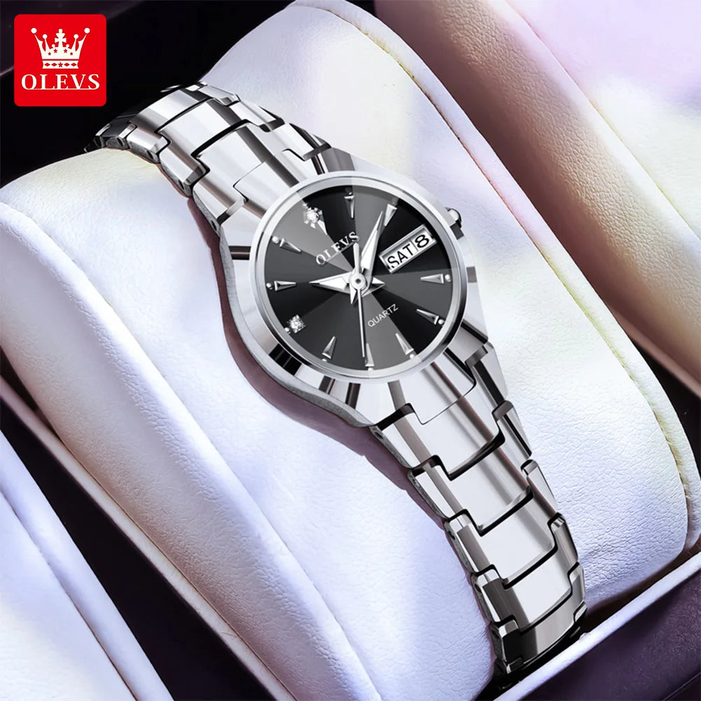 OLEVS 8697 Women's Multi-functional Watch - Festive Collection - Embellish Gold Jewelry & Diamond