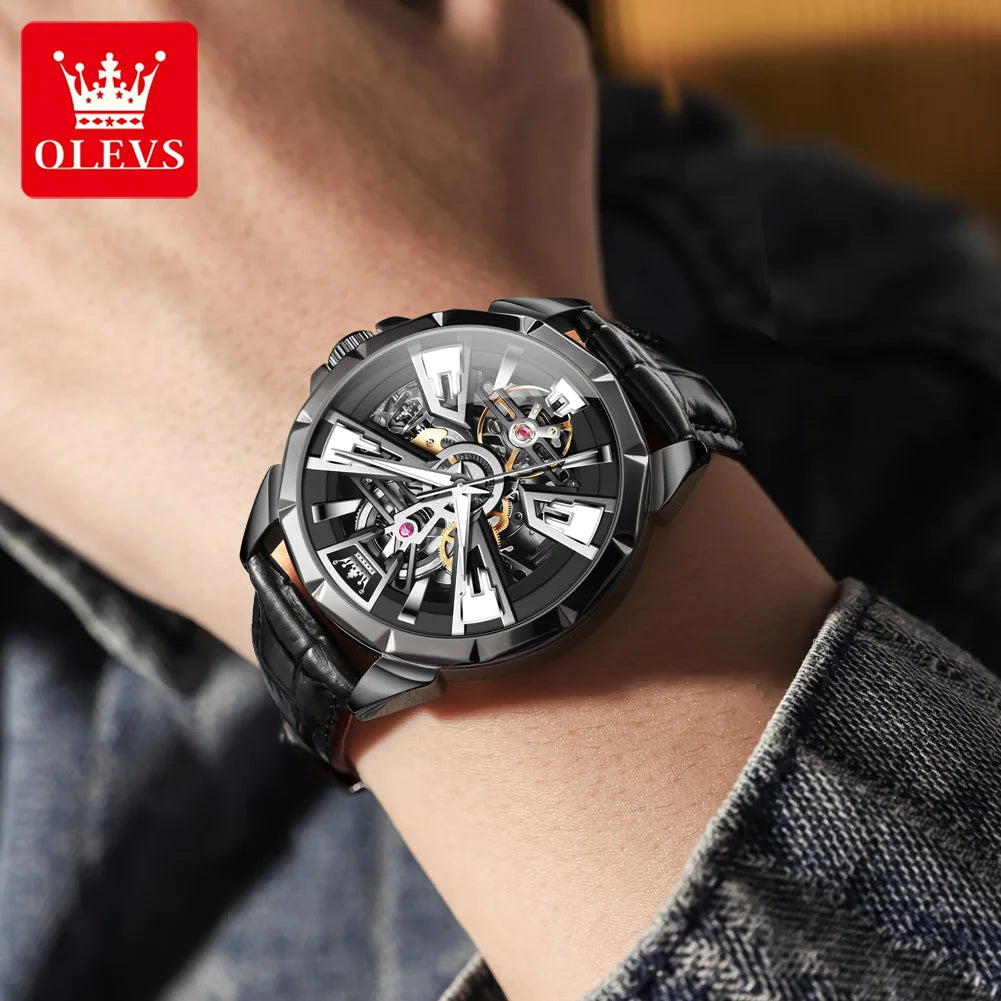 OLEVS 7051 Men's Watch - Festive Collection - Embellish Gold Jewelry & Diamond
