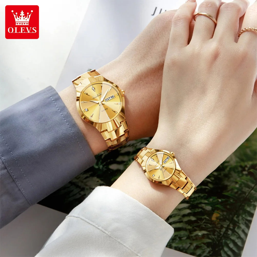 OLEVS 8697 Watches Man - Festive Collection - Embellish Gold Jewelry & Diamond