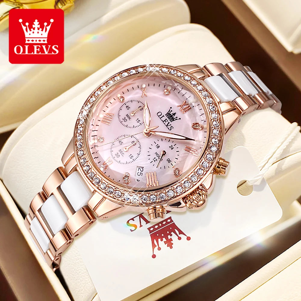 OLEVS 9999 Women Watch - Olevs - Embellish Gold Jewelry & Diamond