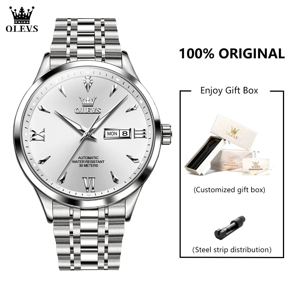 OLEVS 9956 Mens Watch - Festive Collection - Embellish Gold Jewelry & Diamond