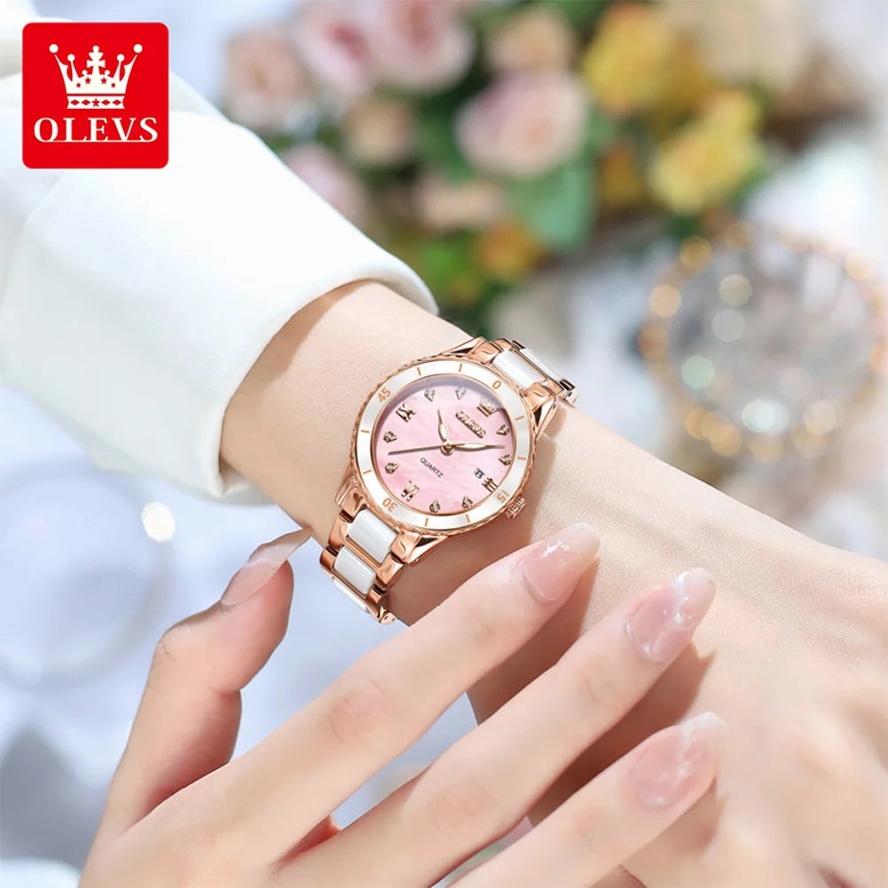 OLEVS 9985 Elegant Women Watch - Olevs - Embellish Gold Jewelry & Diamond