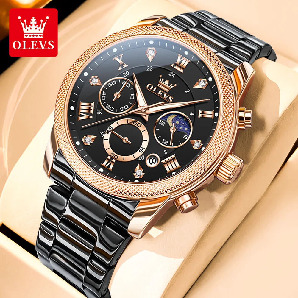 OLEVS Original Fashion Men's Watches - Olevs - Embellish Gold Jewelry & Diamond