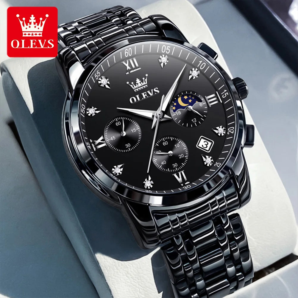 OLEVS 2858 Quartz Watch for Men - Olevs - Embellish Gold Jewelry & Diamond