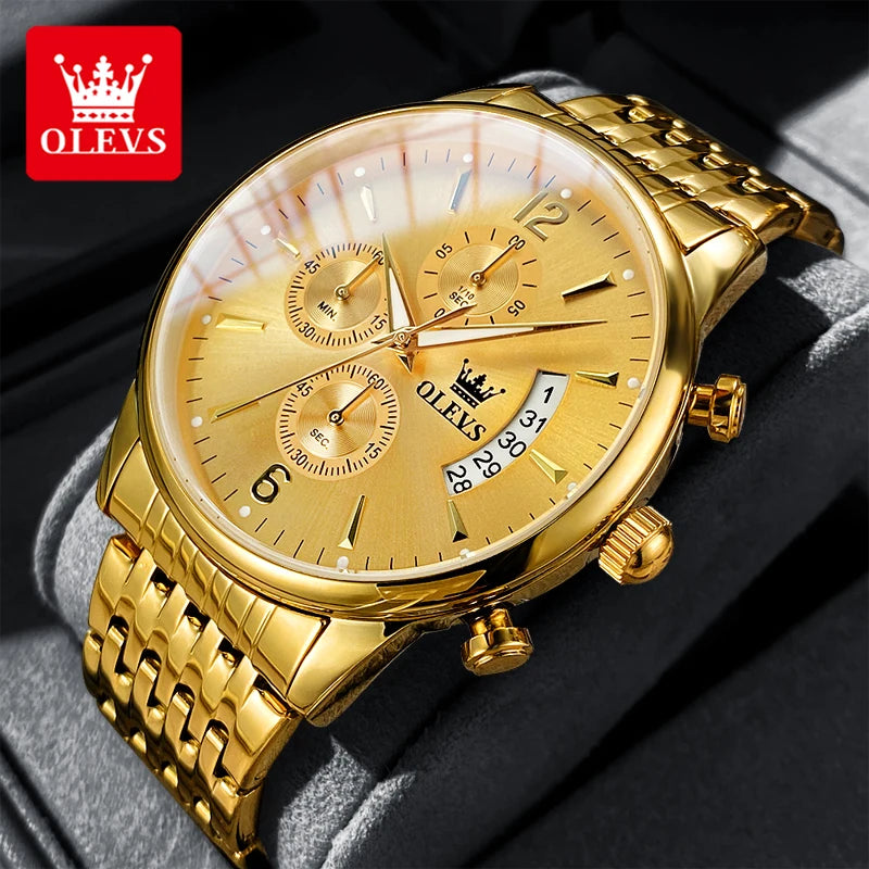 OLEVS luxury brand men's watches - Olevs - Embellish Gold Jewelry & Diamond