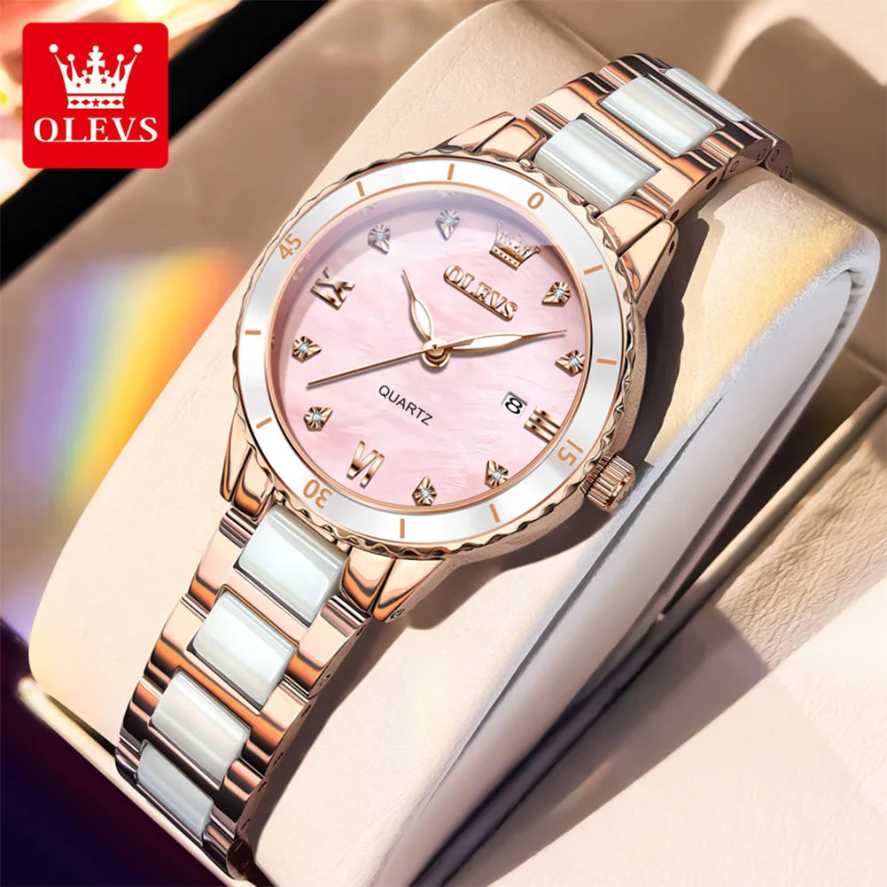 OLEVS 9985 Elegant Women Watch - Olevs - Embellish Gold Jewelry & Diamond